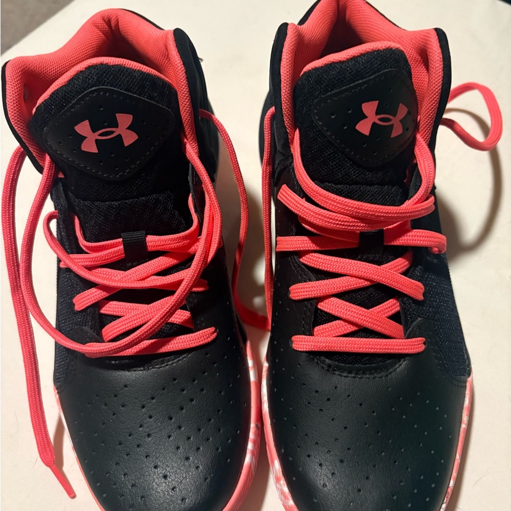 Under Armour Kids' Black and Red Sneakers